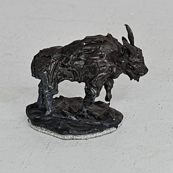 Leigh Aldrich Bronze Mountain Goat Miniature Figurine 1993 Sculpture - Picture 4 of 8